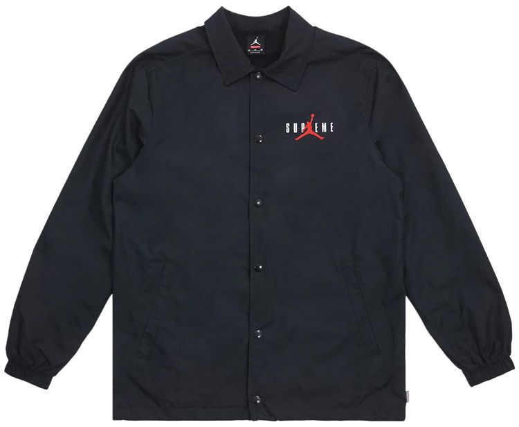 Supreme x Air Jordan Coaches Jacket Black