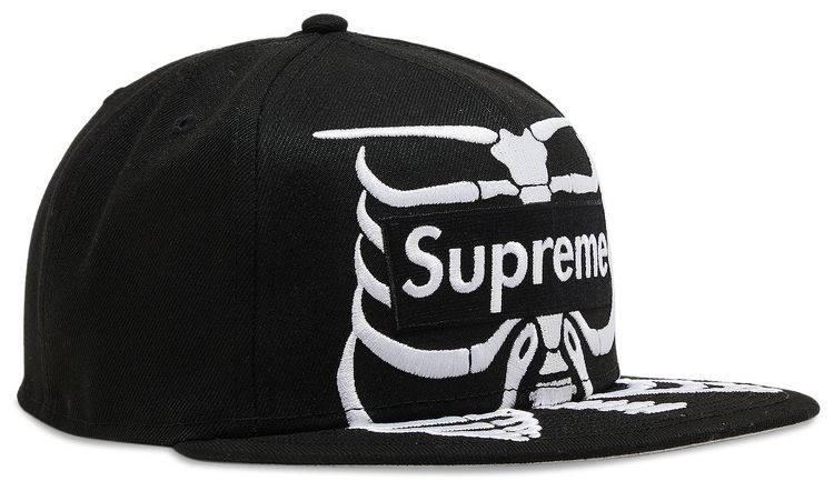 Supreme Bones Box Logo New Era Black