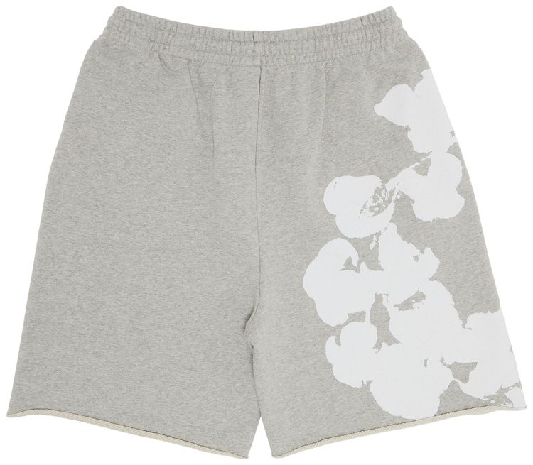 Denim Tears Big Cotton Wreath Sweat Shorts Grey