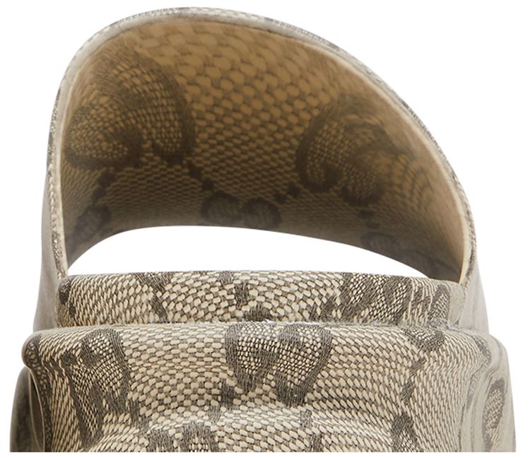 Gucci GG Slide Sandal Interlocking G   Beige Ebony