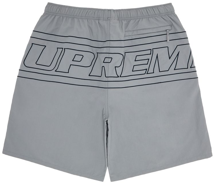 Supreme Big Logo Nylon Short Grey