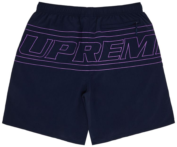 Supreme Big Logo Nylon Short Navy