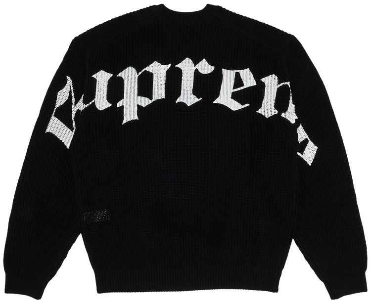 Supreme Old English Printed Sweater Black