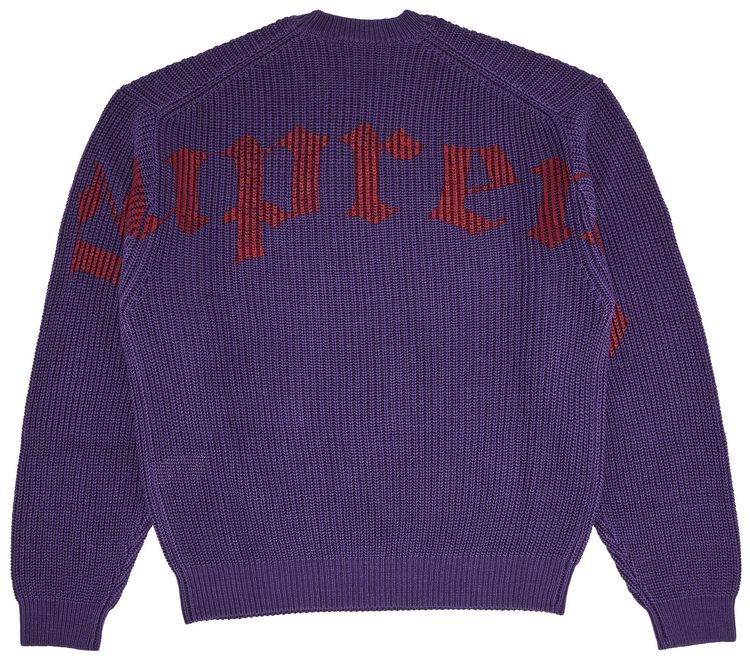 Supreme Old English Printed Sweater Purple