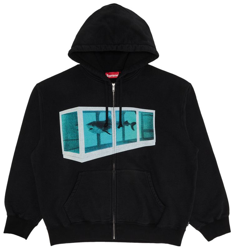 Supreme x Damien Hirst Zip Up Hooded Sweatshirt Black