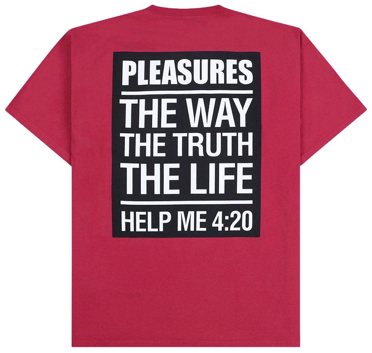 Pleasures Scripture T Shirt Ruby
