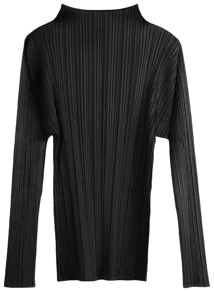 Pleats Please Issey Miyake Basics May Shirt Black