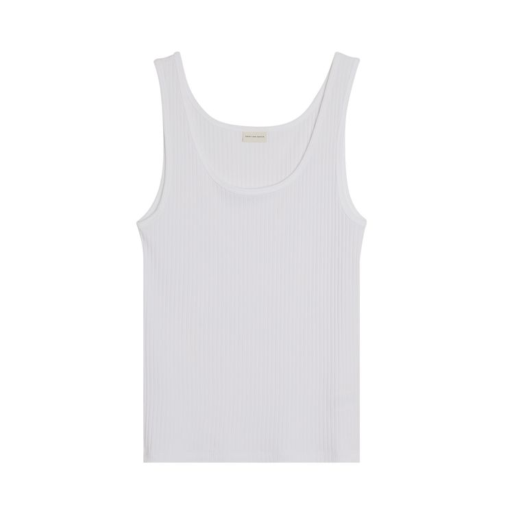 Dries Van Noten Open Neck With Narrow Straps Tank Top White