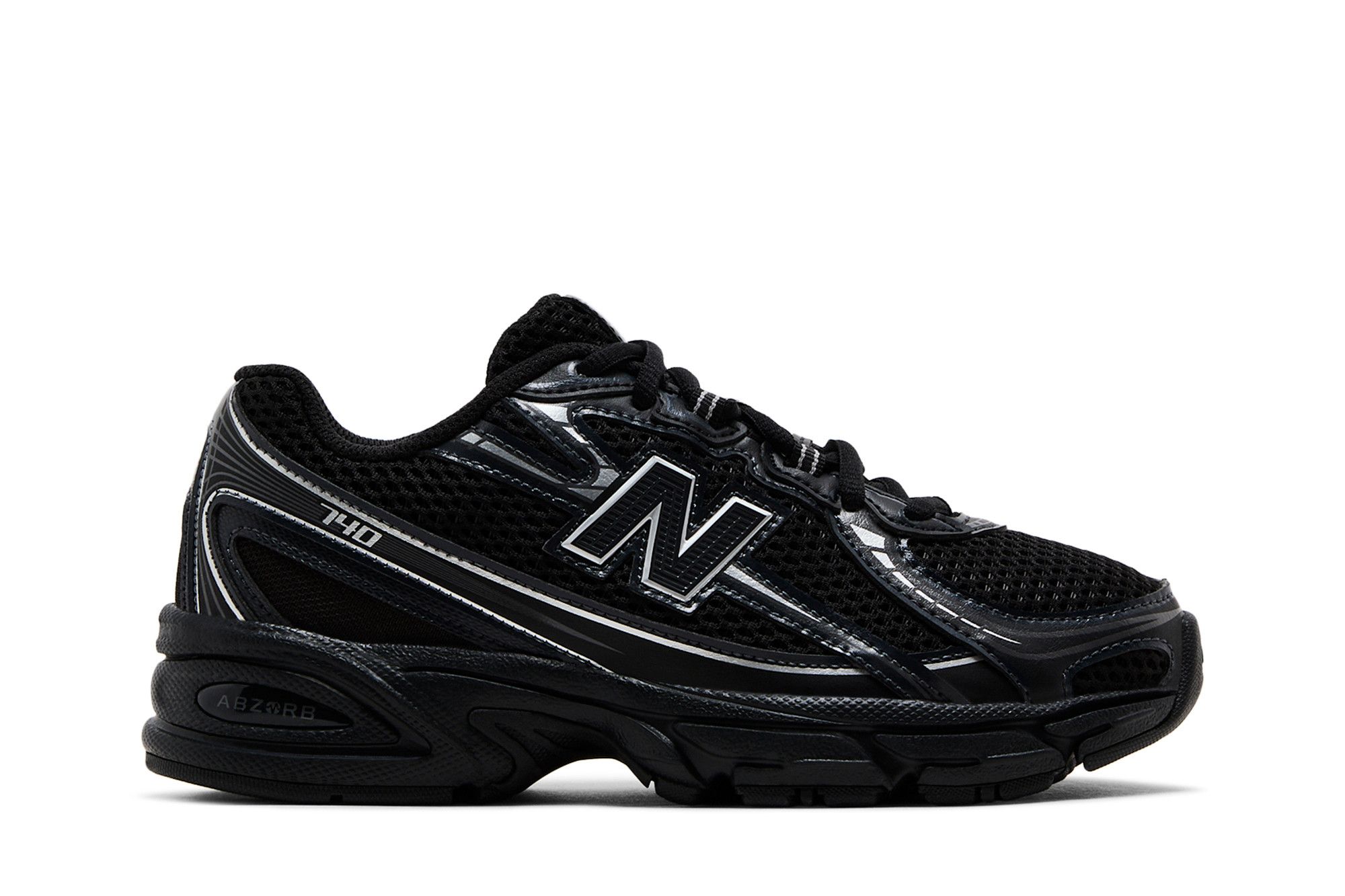 Buy New Balance 740 Big Kid 'Black Silver Metallic' - GR740BM | GOAT