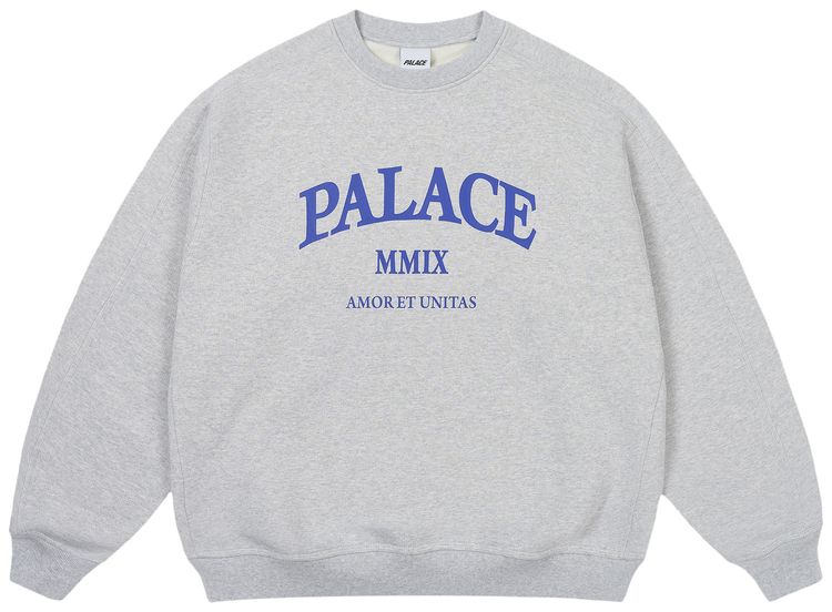Palace Unitas Oversized Crew Grey Marl