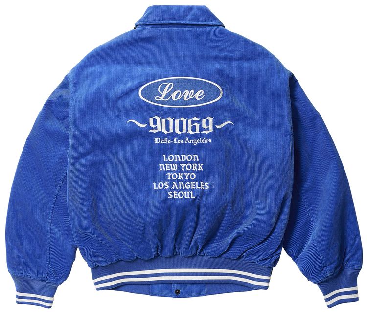 Palace Love Varsity Jacket Blue