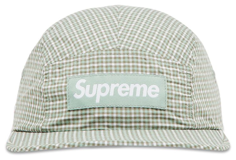 Supreme x Cordura Plaid Camp Cap Olive