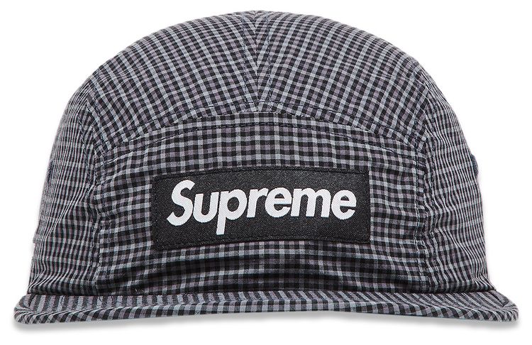 Supreme x Cordura Plaid Camp Cap Black