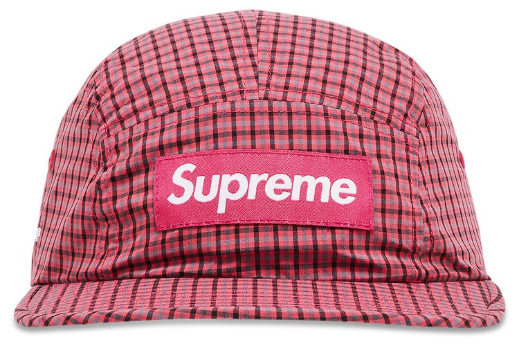 Supreme x Cordura Plaid Camp Cap Red