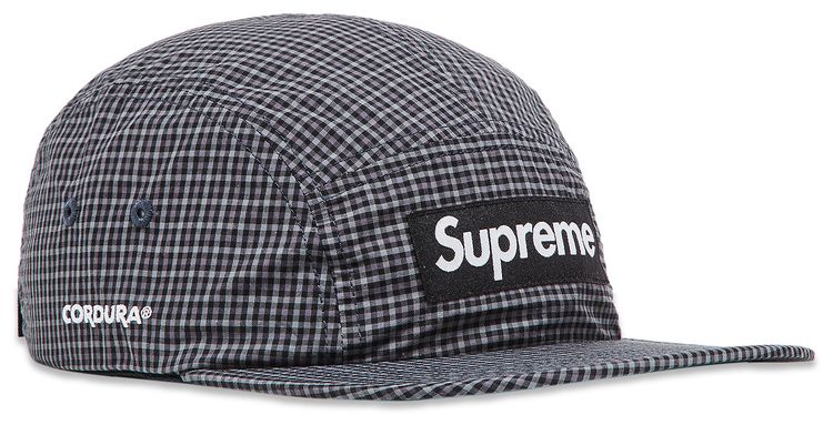 Supreme x Cordura Plaid Camp Cap Black