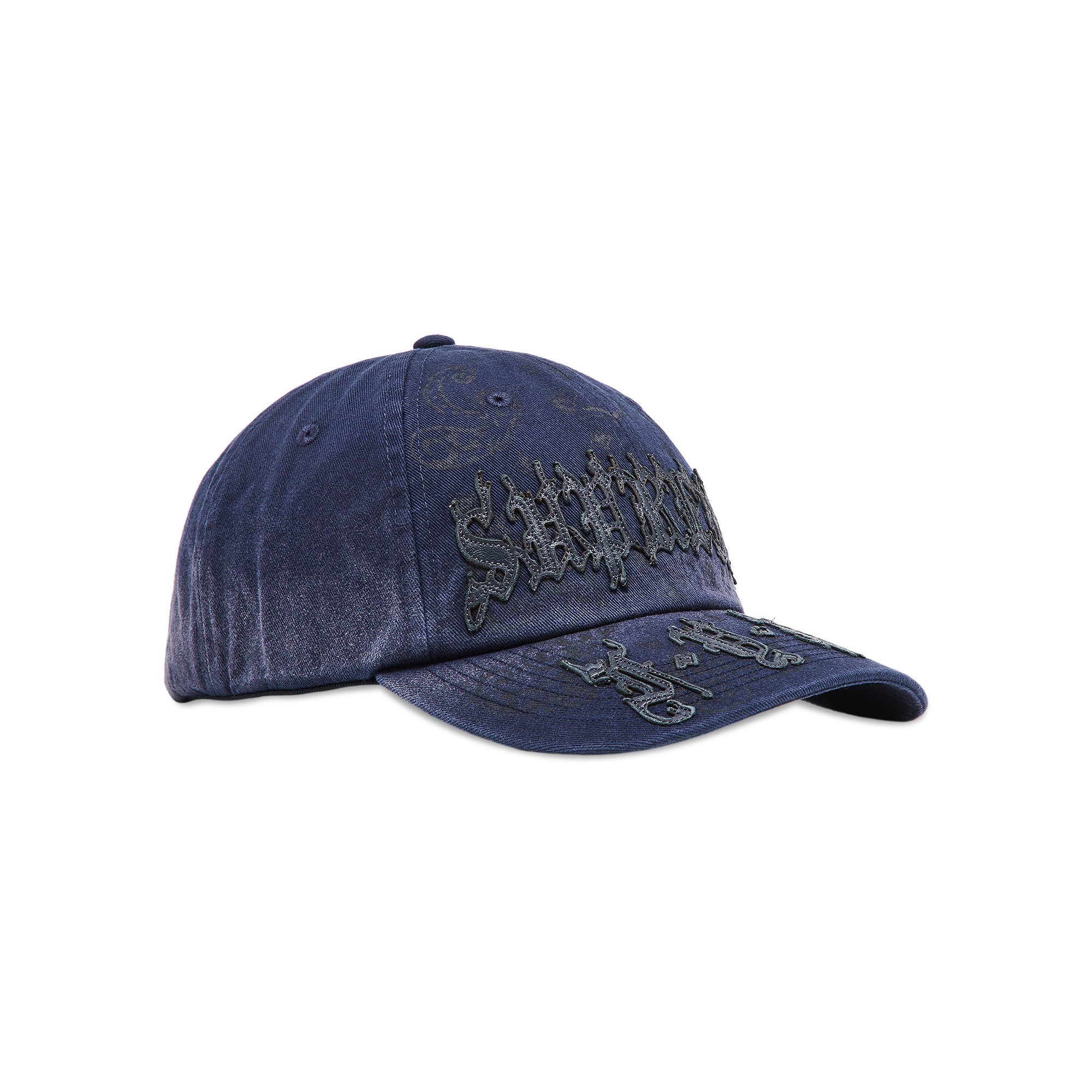 Buy Supreme Leather Appliqué 6-Panel 'Navy' - SS25H118 NAVY