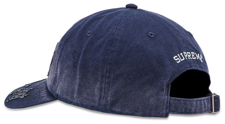 Supreme Leather Applique 6 Panel Navy