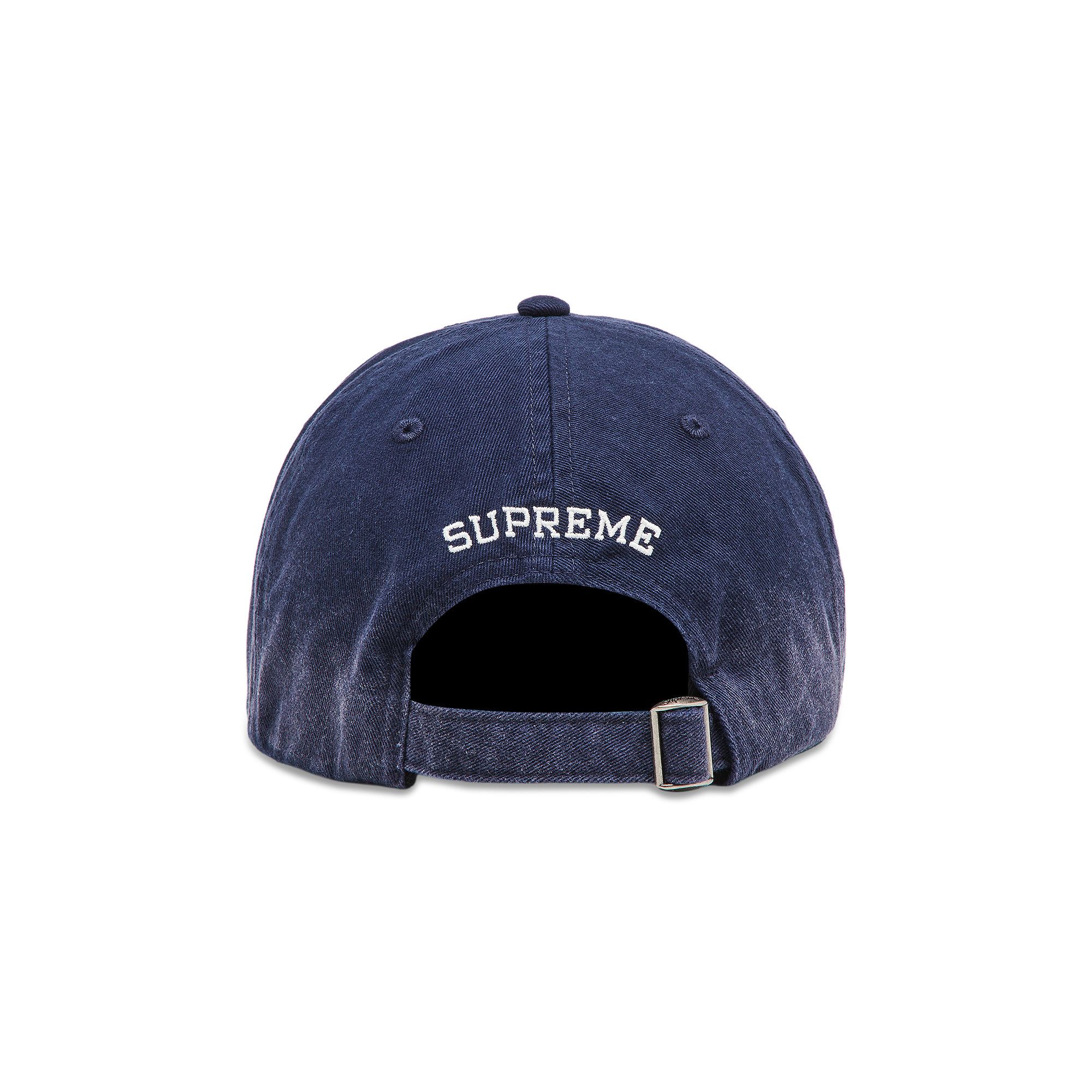 Buy Supreme Leather Appliqué 6-Panel 'Navy' - SS25H118 NAVY