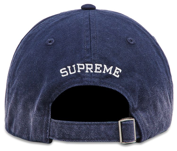 Supreme Leather Applique 6 Panel Navy