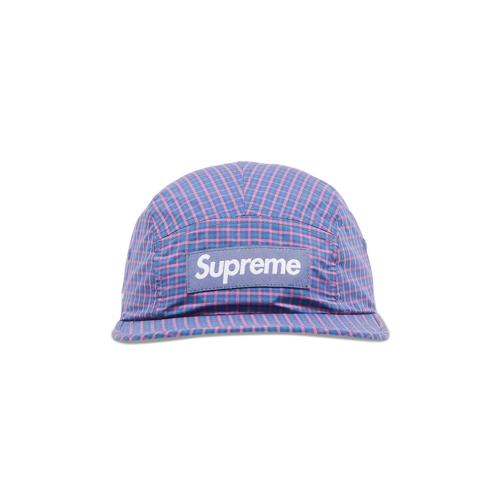Buy Supreme x Cordura Plaid Camp Cap 'Blue' - SS25H21 BLUE | GOAT CA