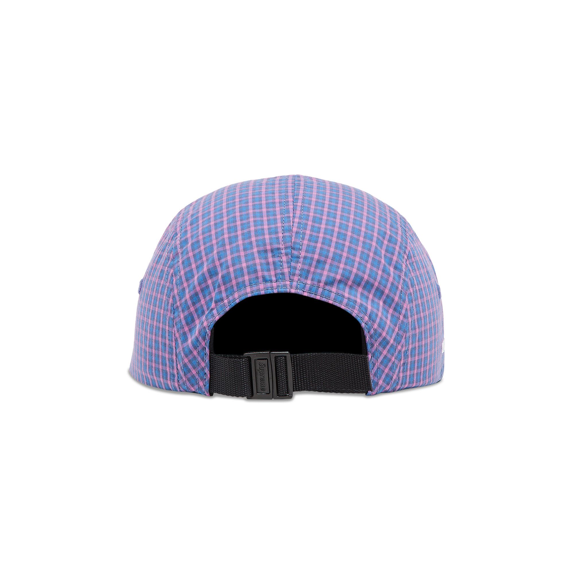 Supreme Cordura Plaid Camp Cap ブルー 25ss org.jpg