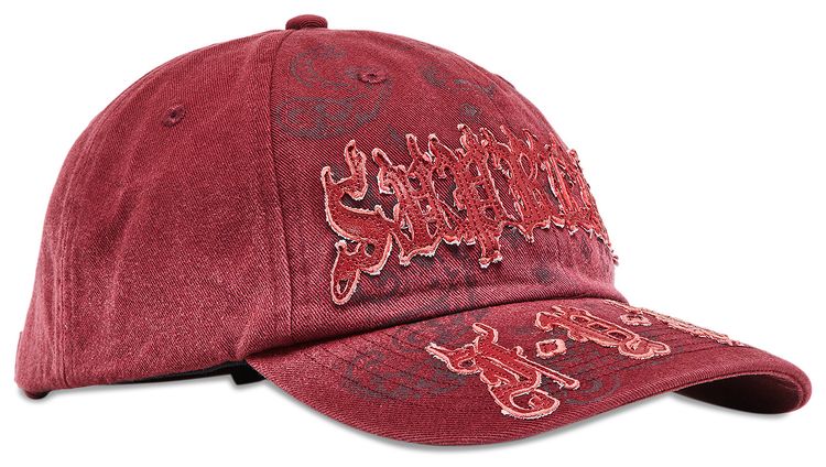 Supreme Leather Applique 6 Panel Maroon