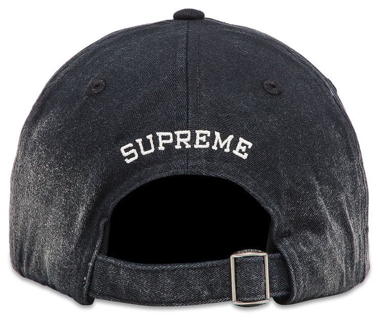 Supreme Leather Applique 6 Panel Black