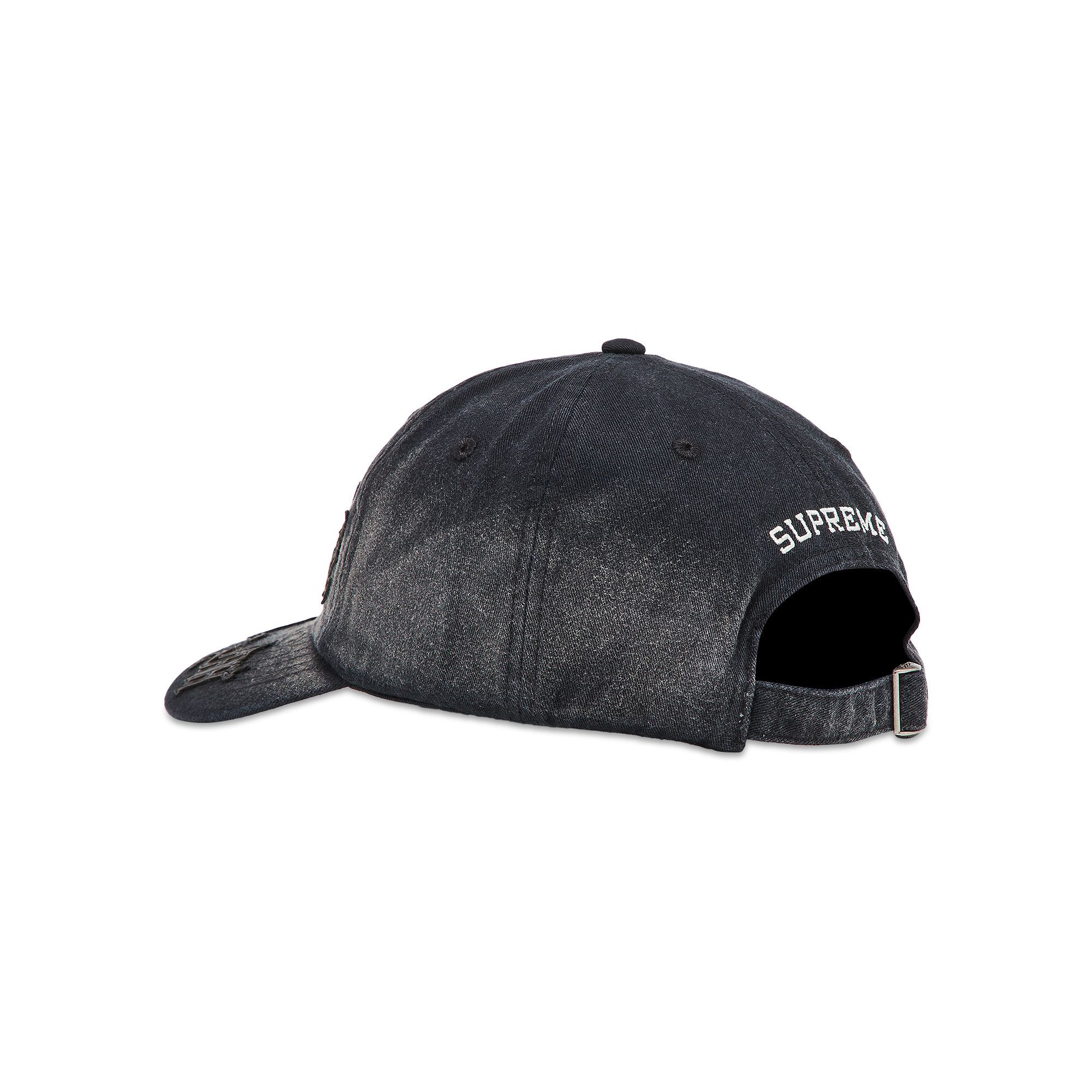 Buy Supreme Leather Appliqué 6-Panel 'Black' - SS25H118