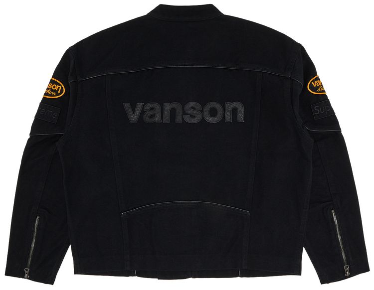 Supreme x Vanson Leathers x Cordura Cotton Jacket Black