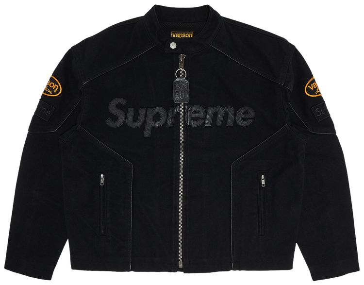Supreme x Vanson Leathers x Cordura Cotton Jacket Black