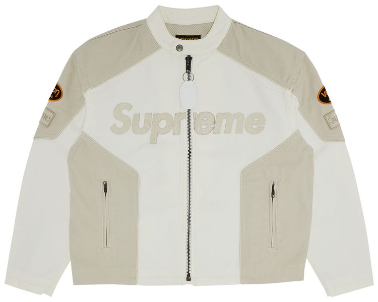 Supreme x Vanson Leathers x Cordura Cotton Jacket White