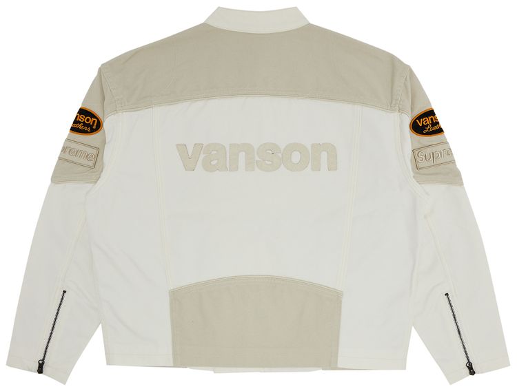 Supreme x Vanson Leathers x Cordura Cotton Jacket White
