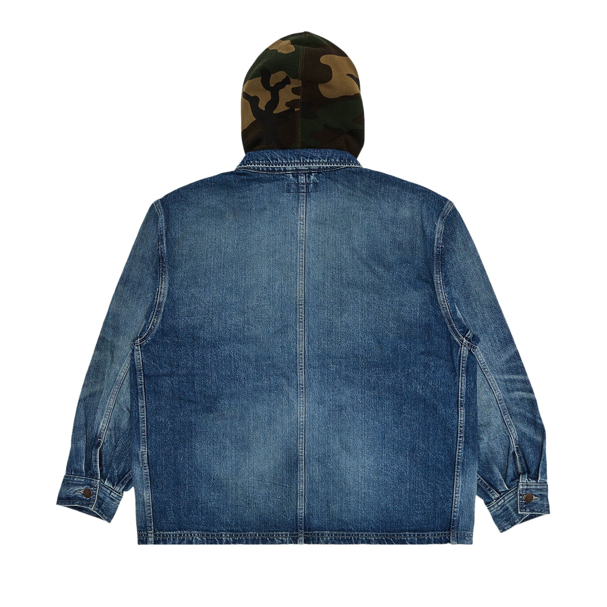 Buy Supreme Worn Hooded Chore Coat 'Denim' - SS25J83 DENIM