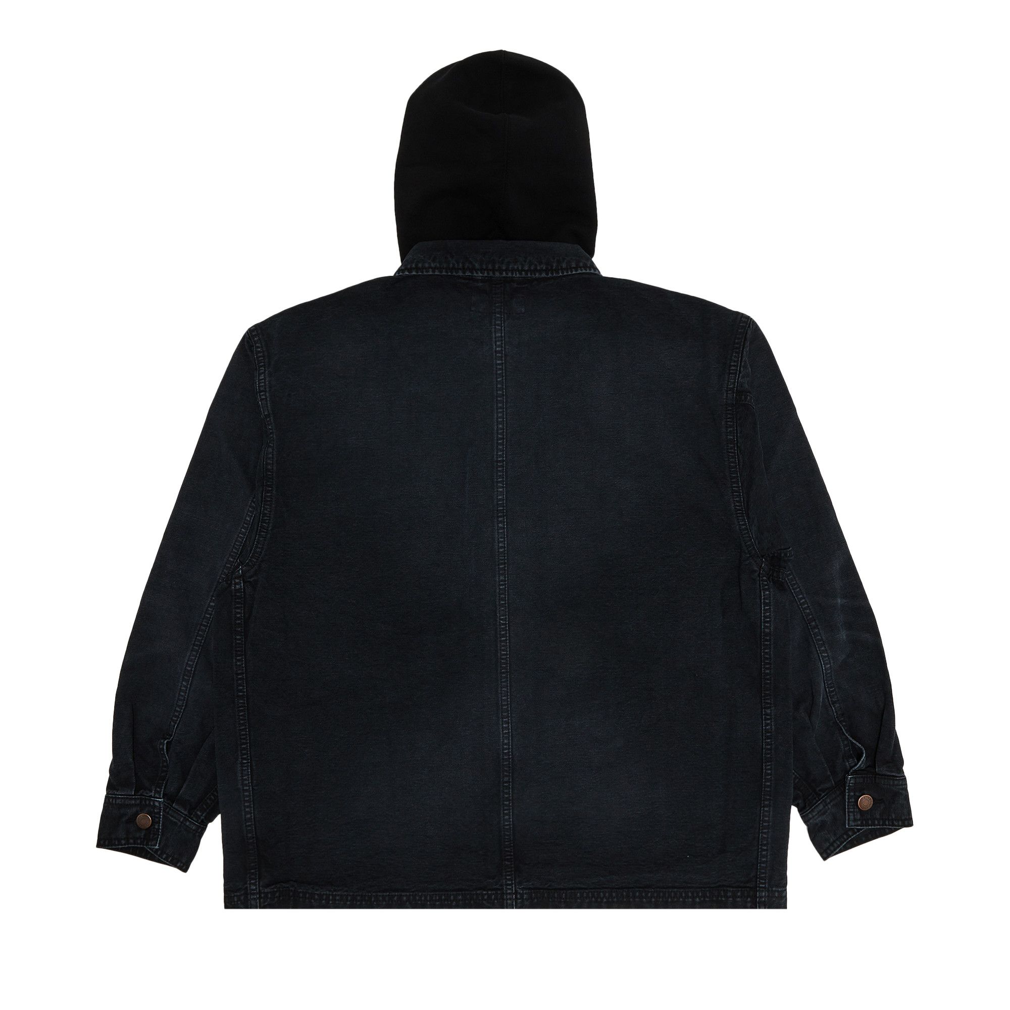 Buy Supreme Worn Hooded Chore Coat 'Black' - SS25J83 BLACK