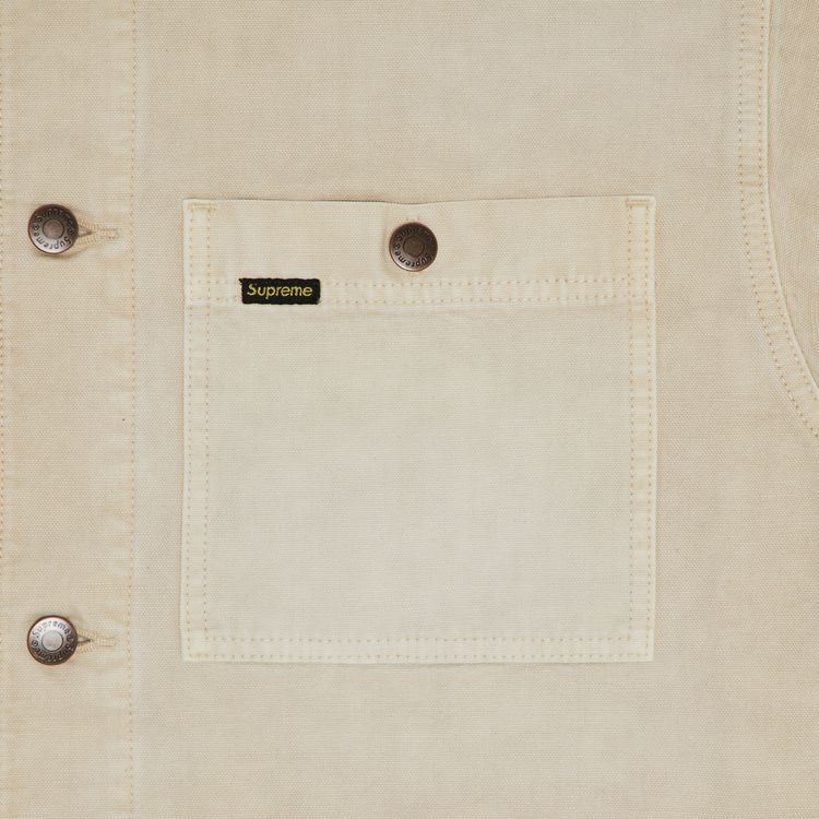 Supreme Worn Hooded Chore Coat Natural