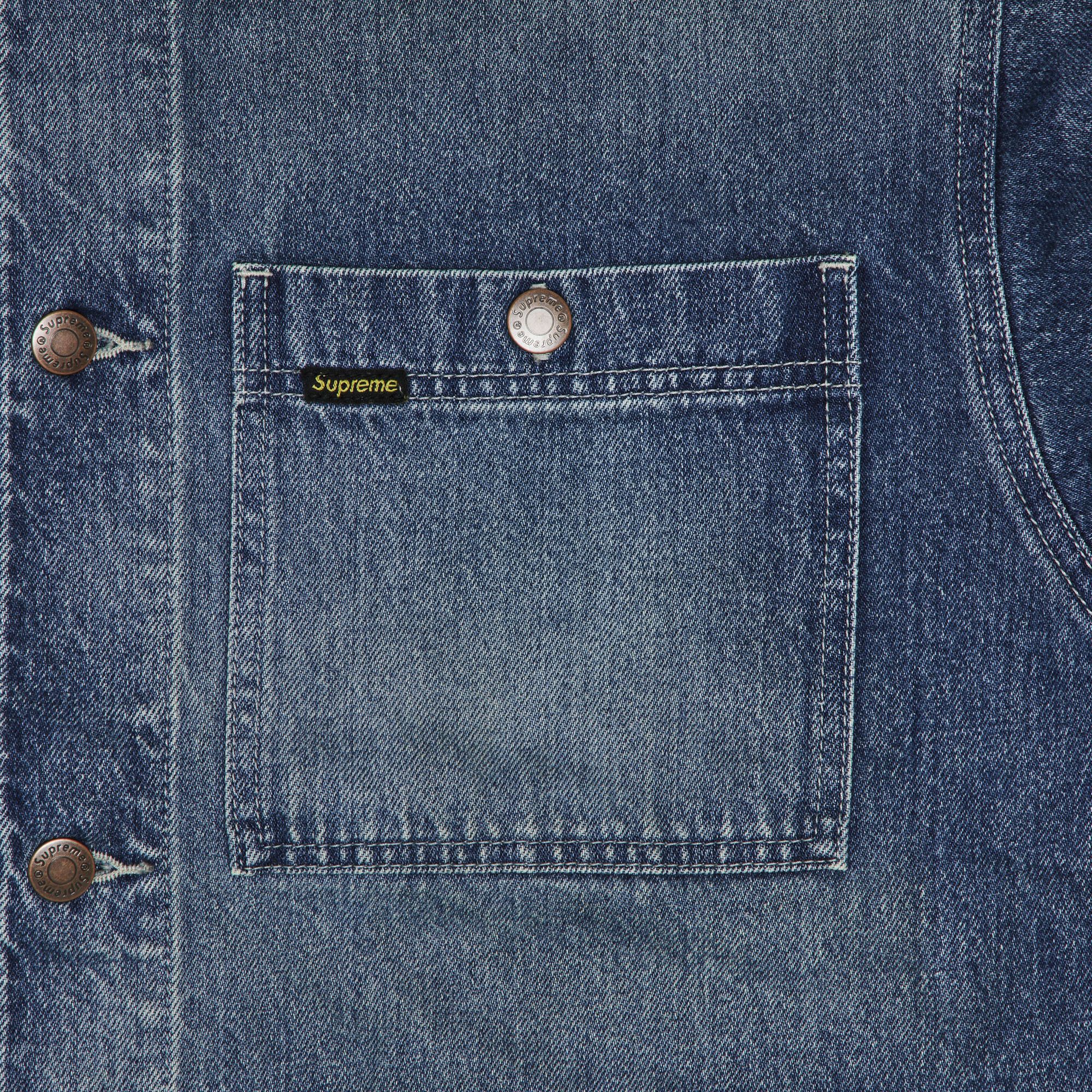 Buy Supreme Worn Hooded Chore Coat 'Denim' - SS25J83 DENIM | GOAT