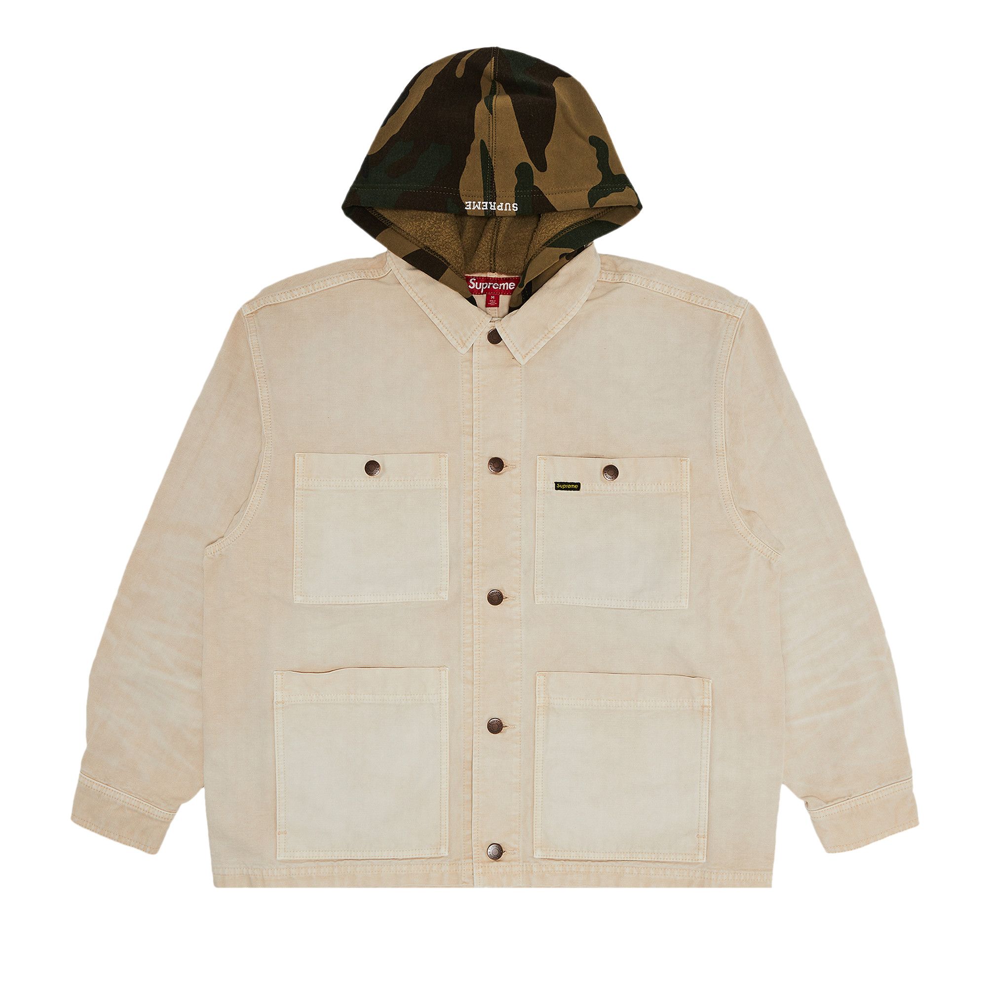 Buy Supreme Worn Hooded Chore Coat 'Natural' - SS25J83 NATURAL | GOAT