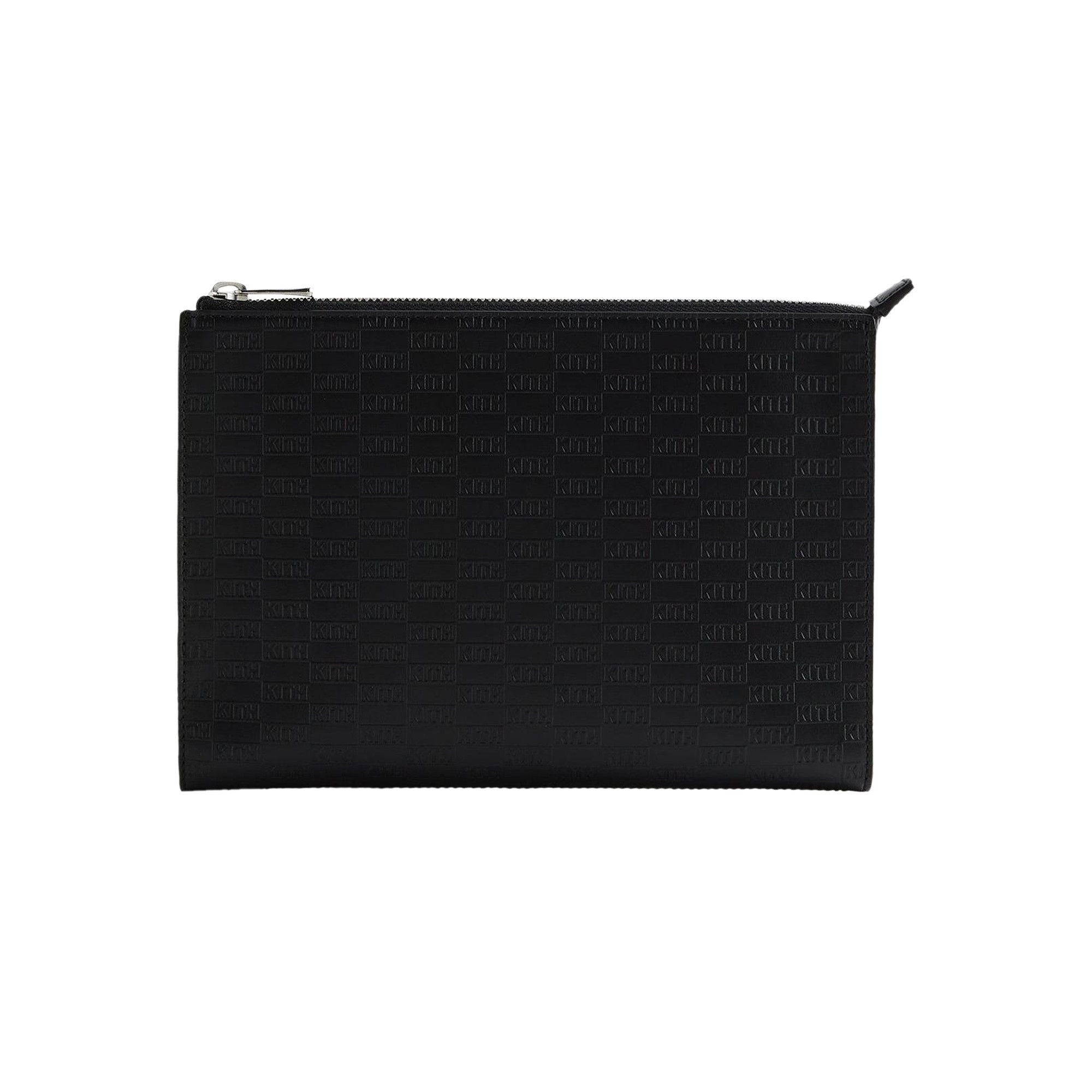 Buy Kith Monogram Zipper Pouch 'Black' - KHM040083 001 | GOAT