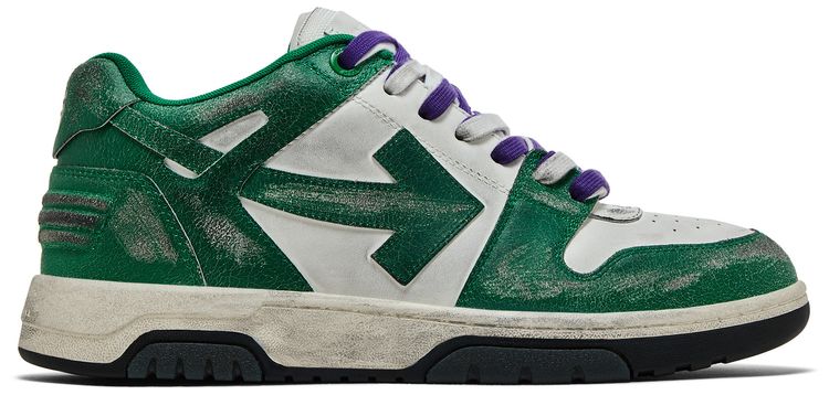 Off White Out of Office Vintage Leather White Green