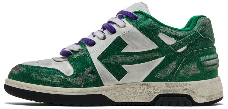 Off White Out of Office Vintage Leather White Green