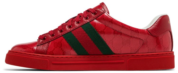 Gucci Ace GG Crystal Canvas   Red