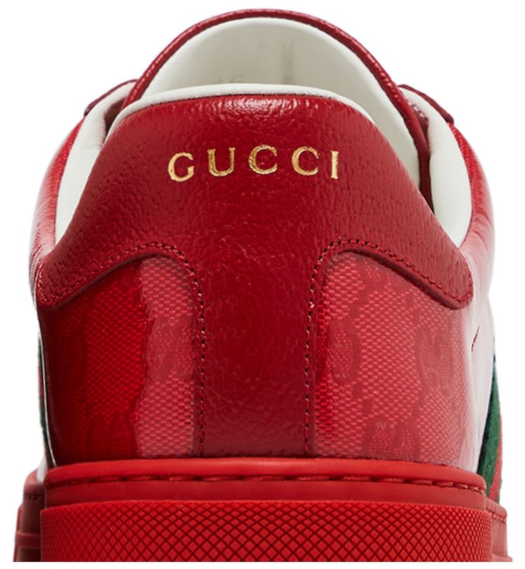 Gucci Ace GG Crystal Canvas   Red