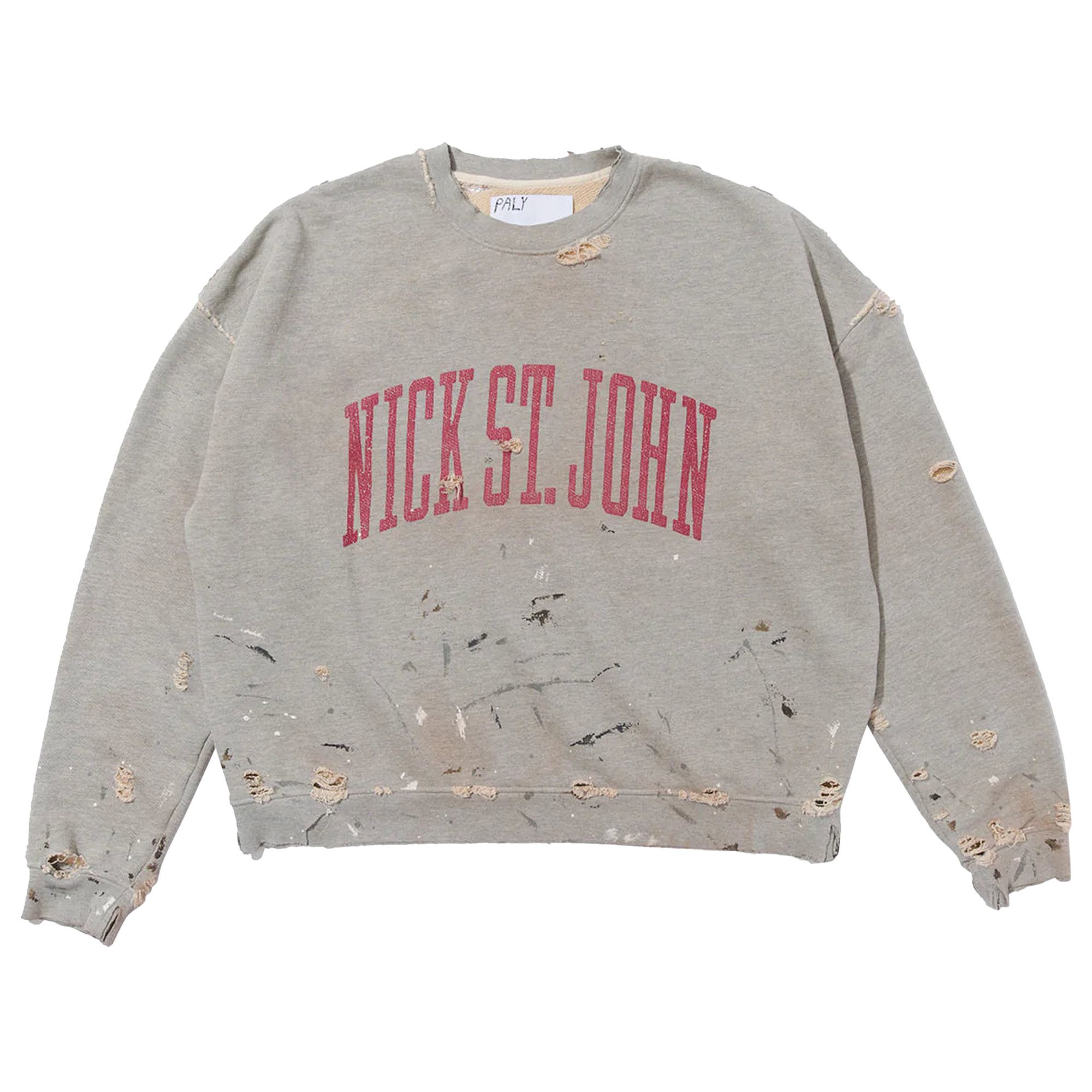 Buy Paly Hollywood Nick St. John Crewneck 'Grey' - 4U001Q1008HTR