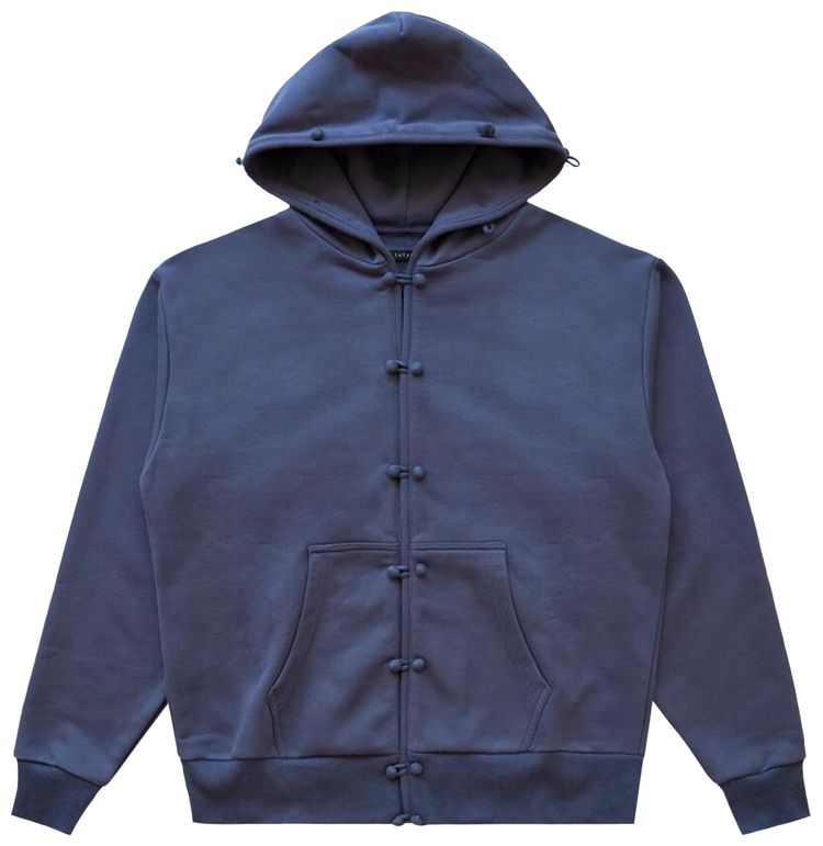 Aris Tatalovich Toggle Closure Hoodie Blue