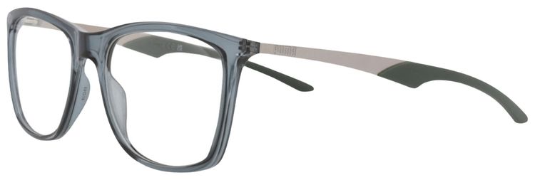 Puma Square Optical Glasses GreenRutheniumTransparent