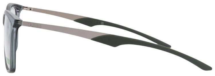 Puma Square Optical Glasses GreenRutheniumTransparent