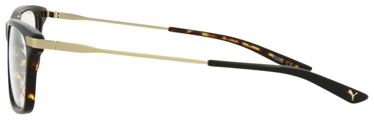 Puma Square Optical Glasses BlackGoldTransparent