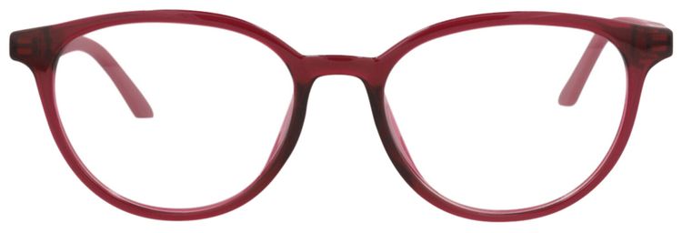 Puma Round Optical Glasses BurgundyTransparent