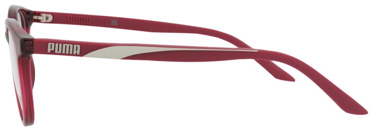 Puma Round Optical Glasses BurgundyTransparent
