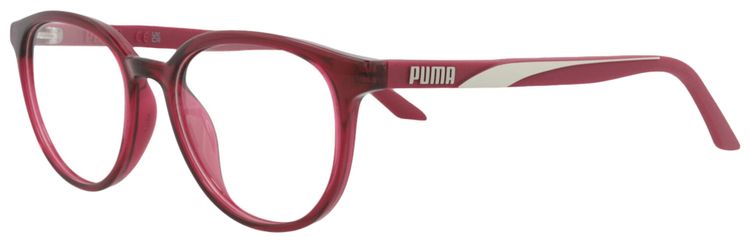 Puma Round Optical Glasses BurgundyTransparent